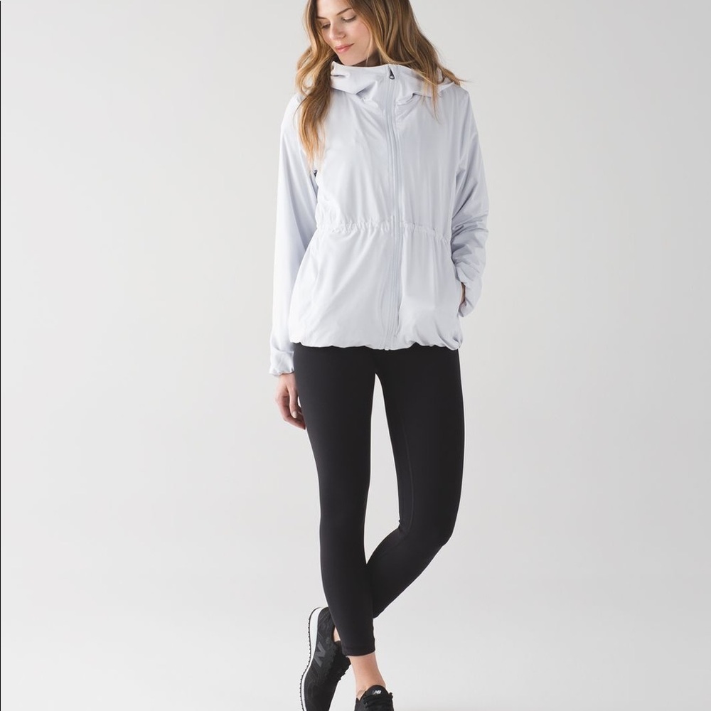 lululemon athletica Light Gray Full-Zip Hooded Jacket
